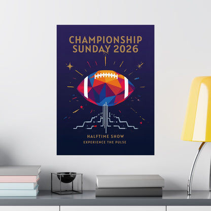 Championship Sunday 2026 Wall Poster Halftime Show Football Art Print