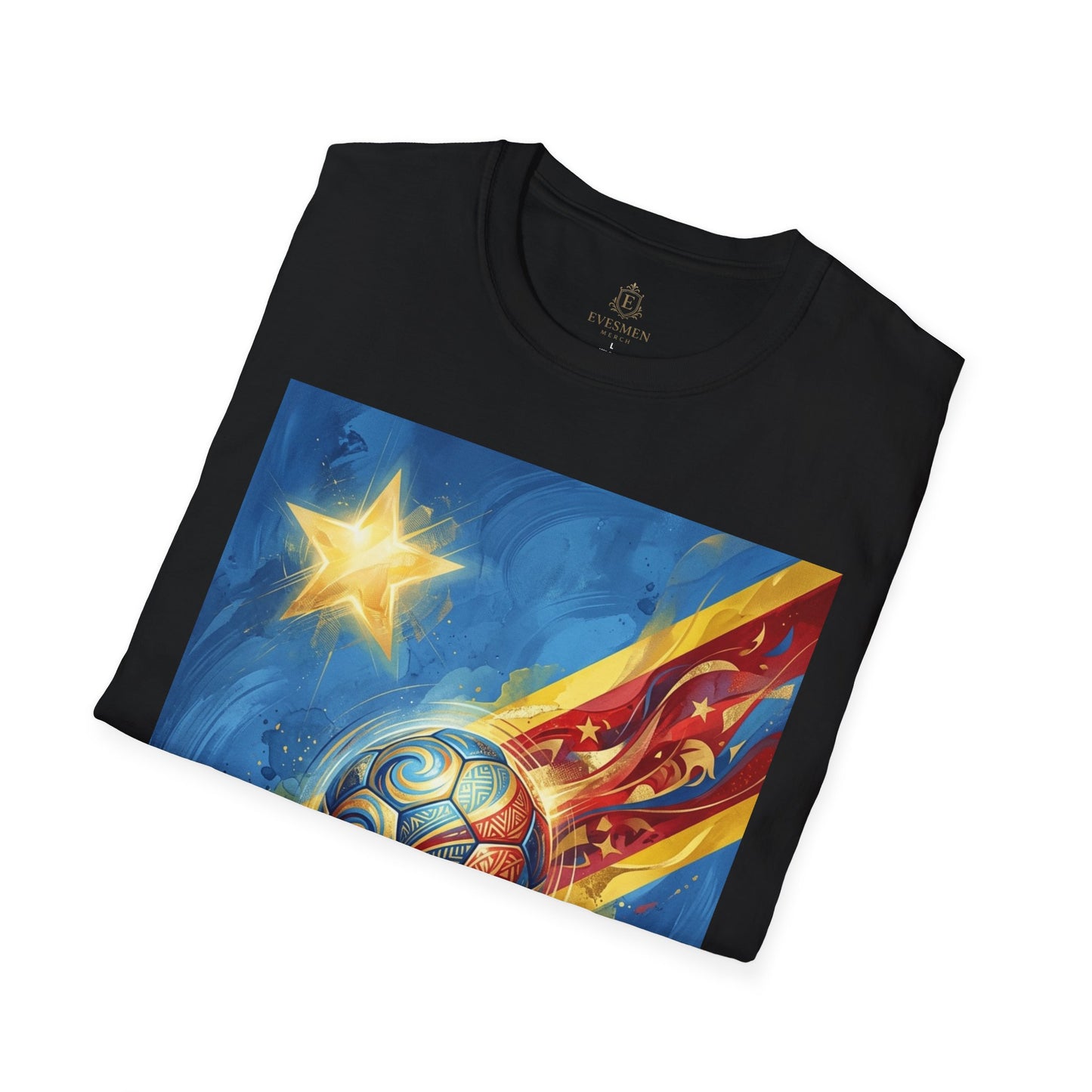 DR Congo Football Flag Graphic T-Shirt Dynamic Leopards Soccer Design Tee
