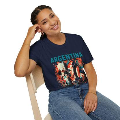 Argentina 10 Soccer T‑Shirt – Retro Grunge Football Fan Tee