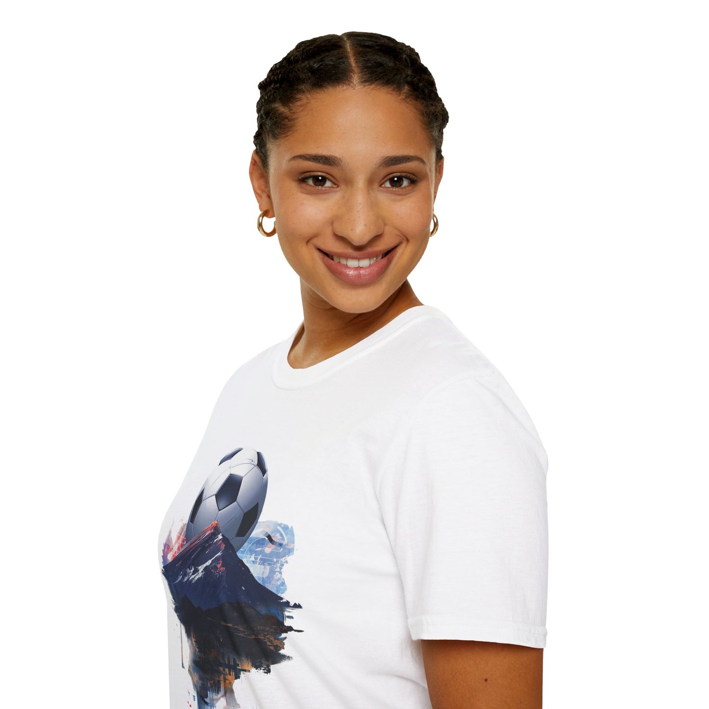 New Zealand Football Mountain T-Shirt — Majestic Landscape Soccer Design Tee