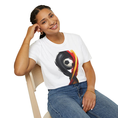 Germany Football Flag Brushstroke T-Shirt Dynamic Die Mannschaft Soccer Tee