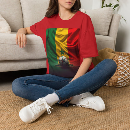 Senegal Flag Soccer T-Shirt – Football Fan Jersey with Green Yellow Red Design