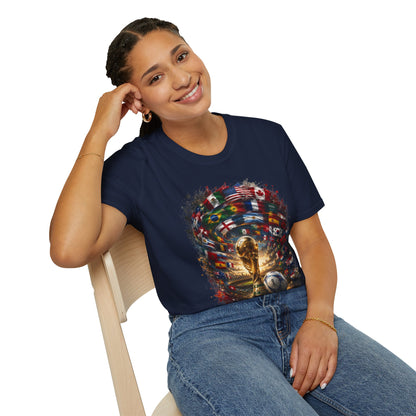World Cup 2026 Global Flags T-Shirt Cinematic International Flags Fan Tee