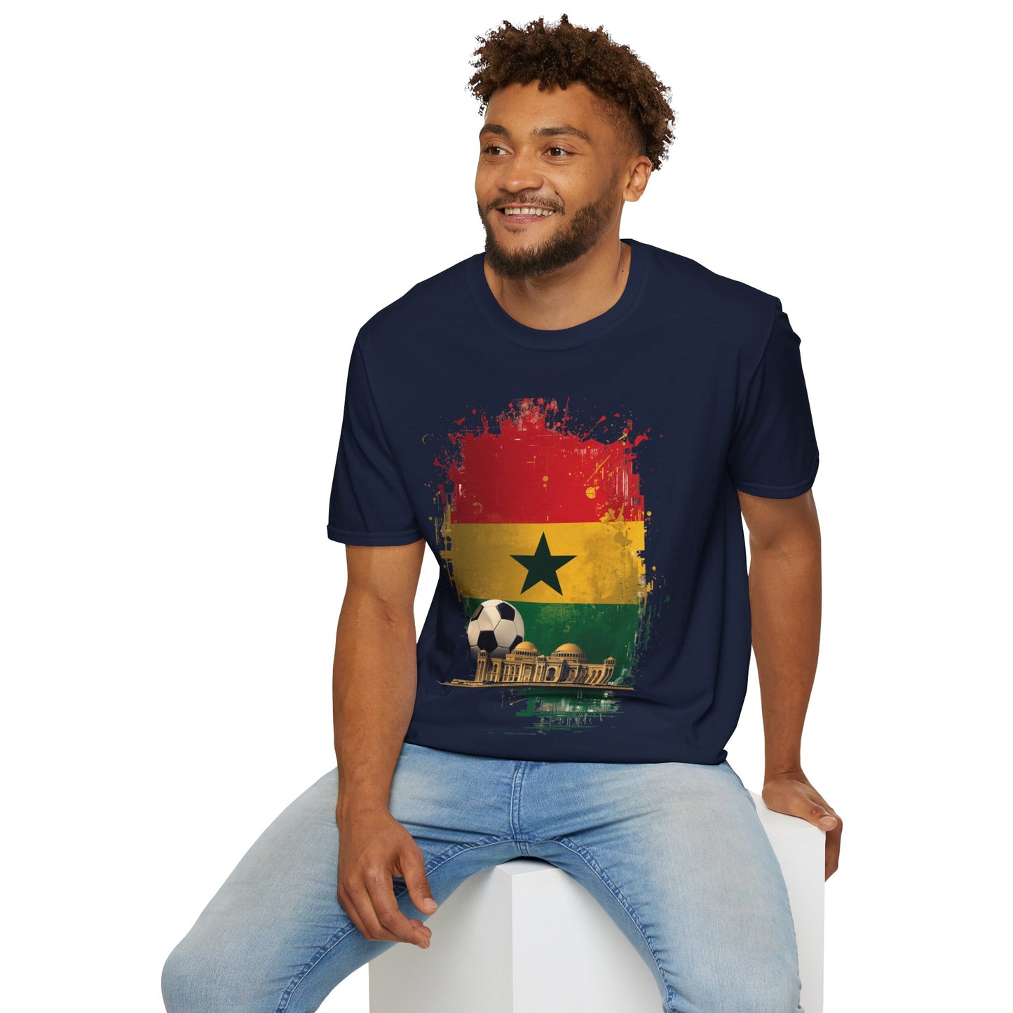 Ghana Flag Soccer T-Shirt — Vintage Football Ghana Pride Tee