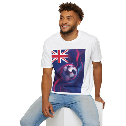 New Zealand Football Flag Abstract Wave T-Shirt All Whites Soccer Tee