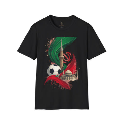 Iran Dynamic Flag Colors T-shirt Minaret & Mosque Art Tee