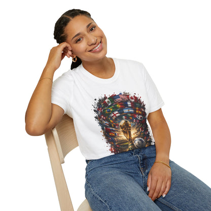 World Cup 2026 Global Flags T-Shirt Cinematic International Flags Fan Tee