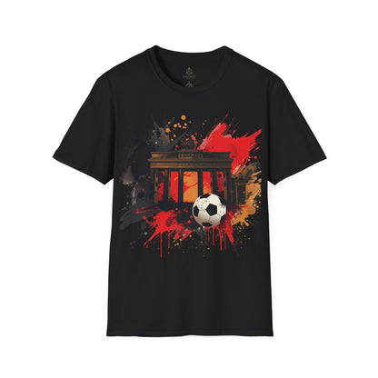 German Football Triumph T-shirt Brandenburg Gate Splatter Art Tee