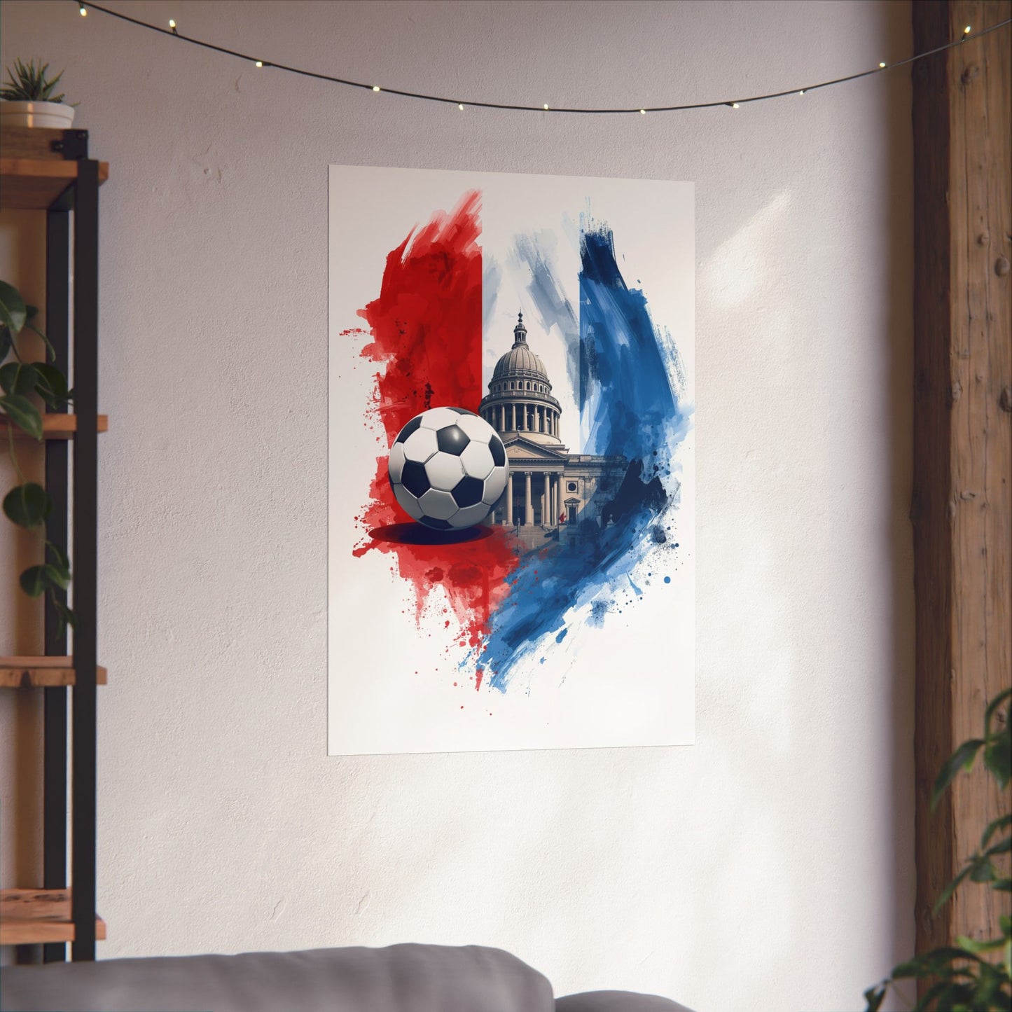 Paraguay Soccer Poster — Capitol-Style Dome Football Art Print
