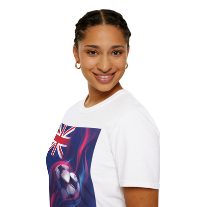 New Zealand Football Flag Abstract Wave T-Shirt All Whites Soccer Tee
