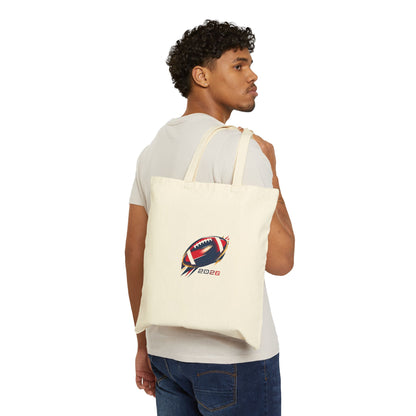 Football Big Game 2026 Tote Bag – Canvas Game Day Grocery Tote