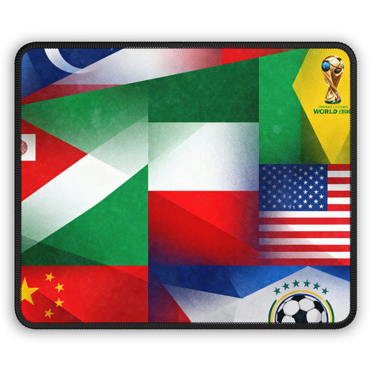 World Flags Gaming Mouse Pad — International Soccer & World Cup Design