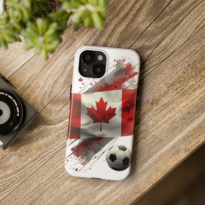 Canadian Flag with Soccer Ball Phone Protective Case Cover
