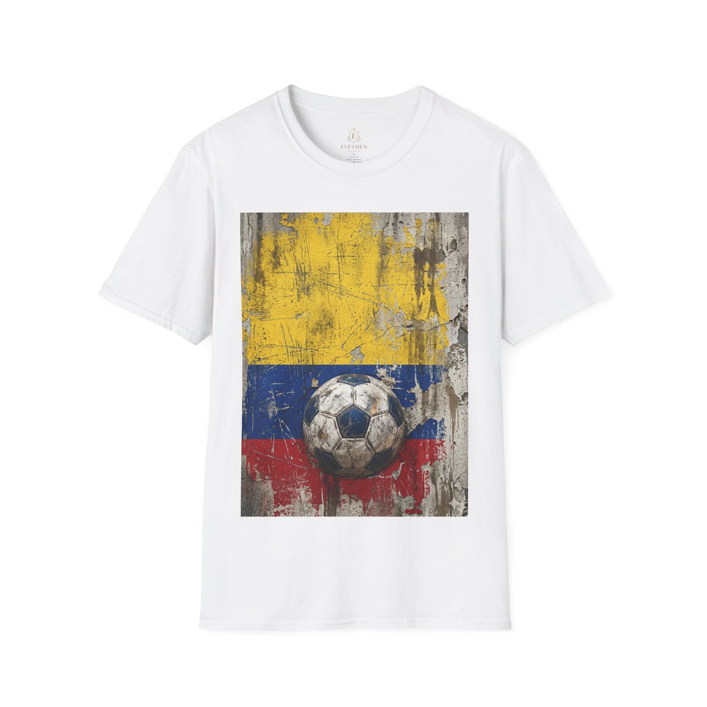 Colombia Football Flag Grunge T-Shirt Vintage Los Cafeteros Soccer Tee
