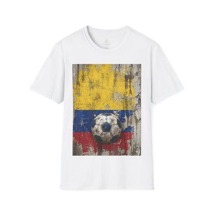Colombia Football Flag Grunge T-Shirt Vintage Los Cafeteros Soccer Tee