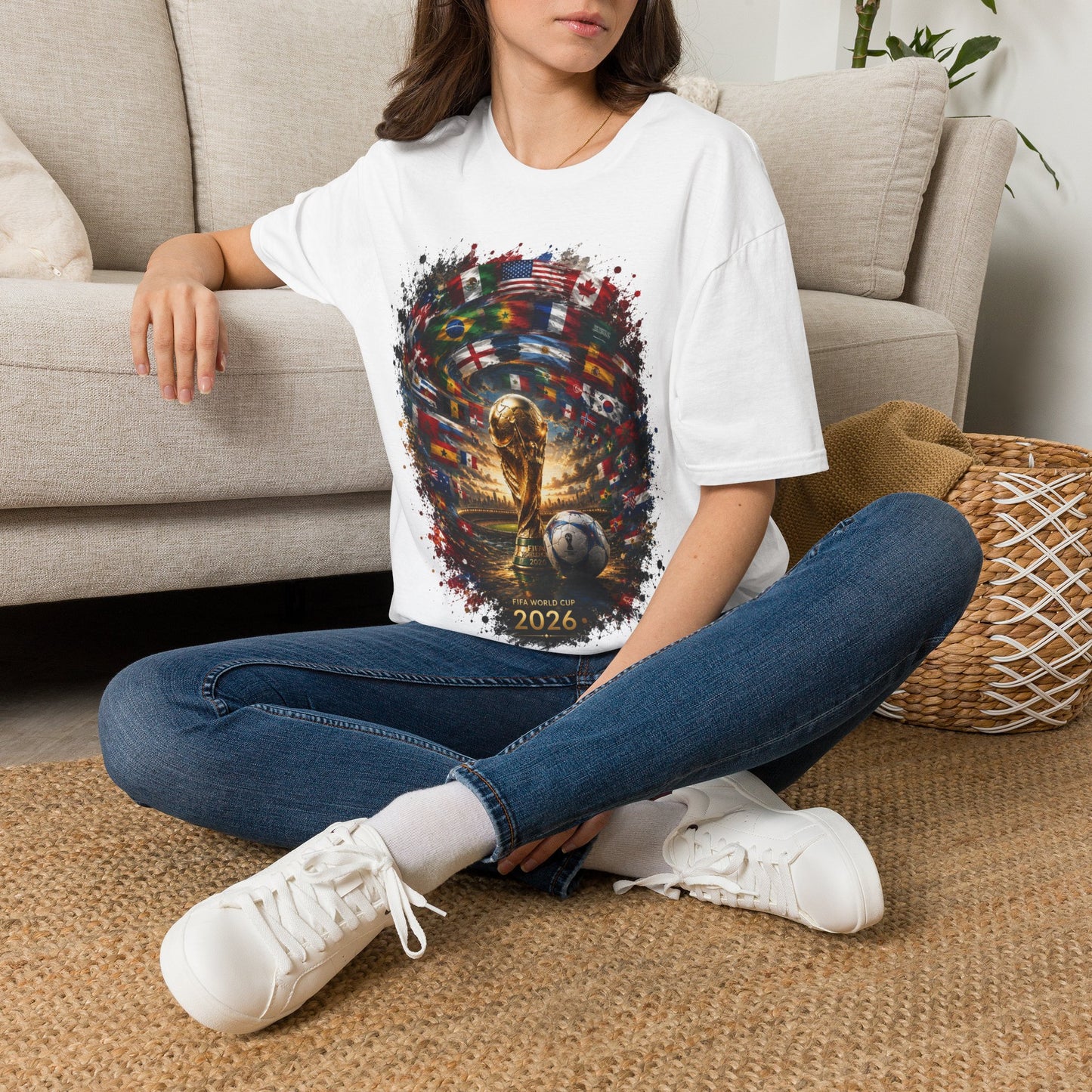 World Cup 2026 Global Flags T-Shirt Cinematic International Flags Fan Tee