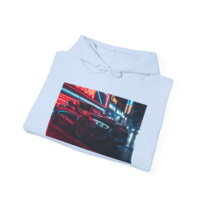 Night Street Car Hoodie Jacket — Retro Cyberpunk Racing Sweatshirt