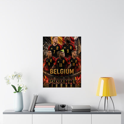 Belgium Soccer Red Devils Commemorative Wall Art Poster