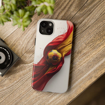 Spanish Flag Soccer Tough Phone Case — Football Fan Protective Cover