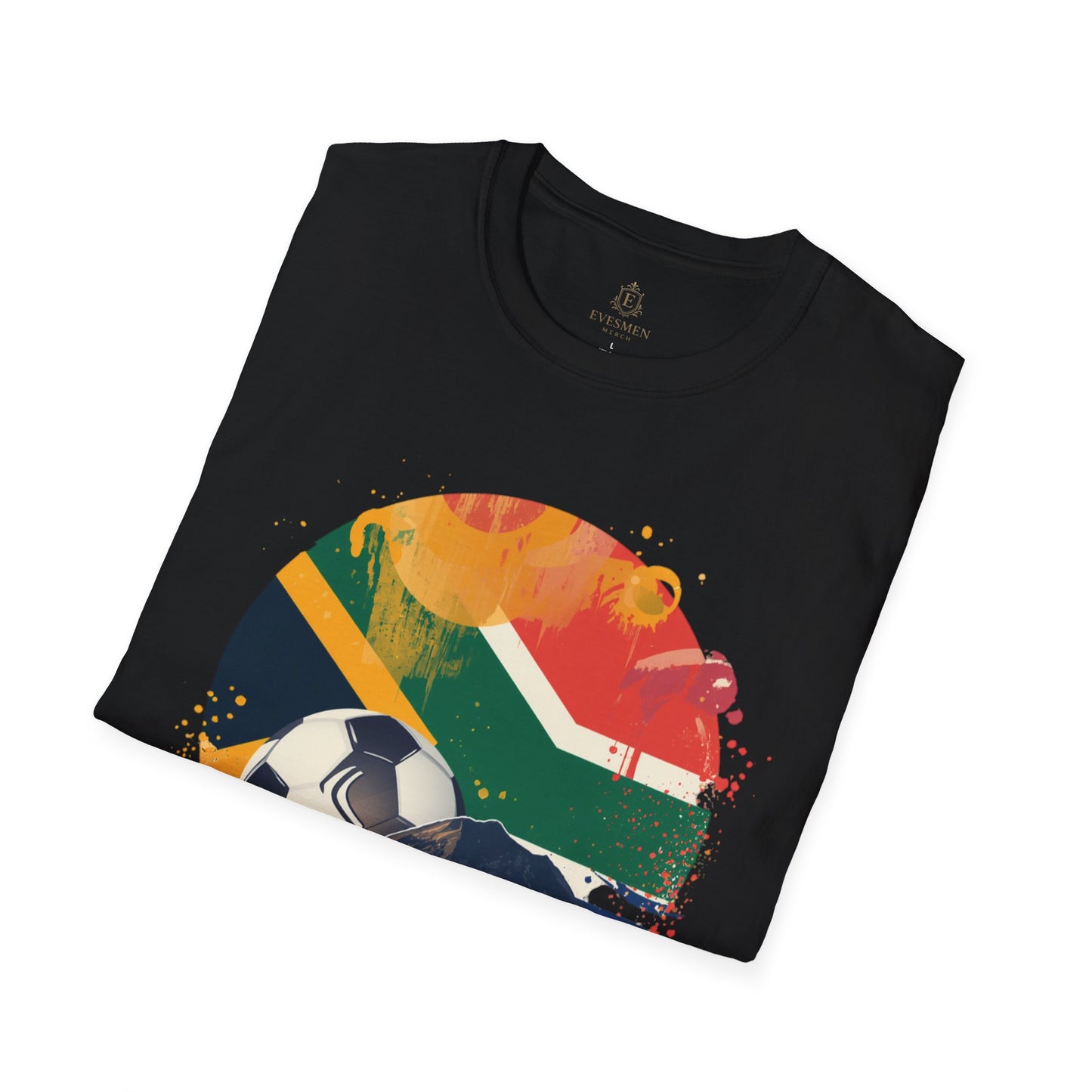 South Africa Flag Soccer T‑Shirt — Retro Football Pride Tee