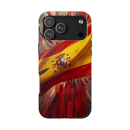 Spanish Flag Tough Phone Case — Shockproof Protective Case with Spain Crest