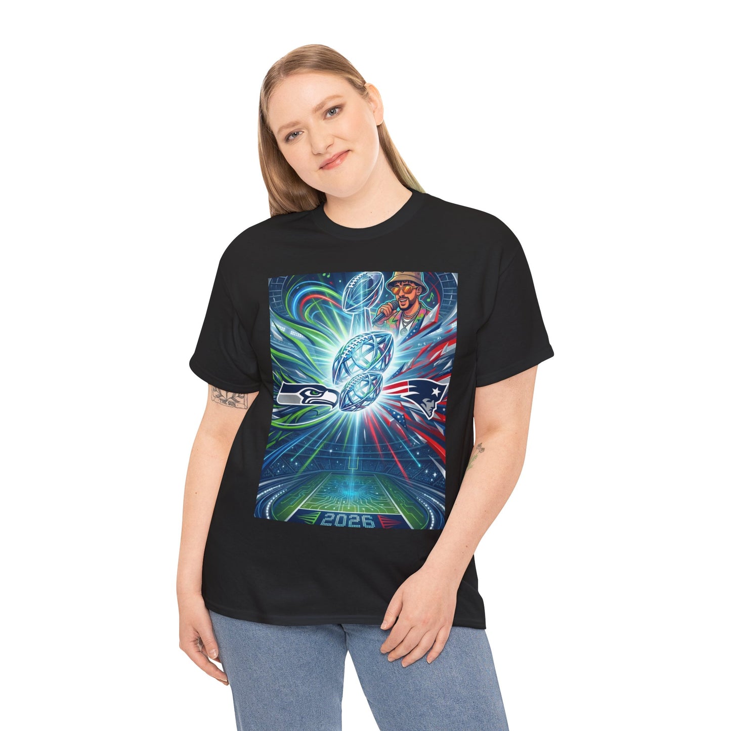 Legendary Championship Matchup Art T-Shirt Football Big Game Poster Tee