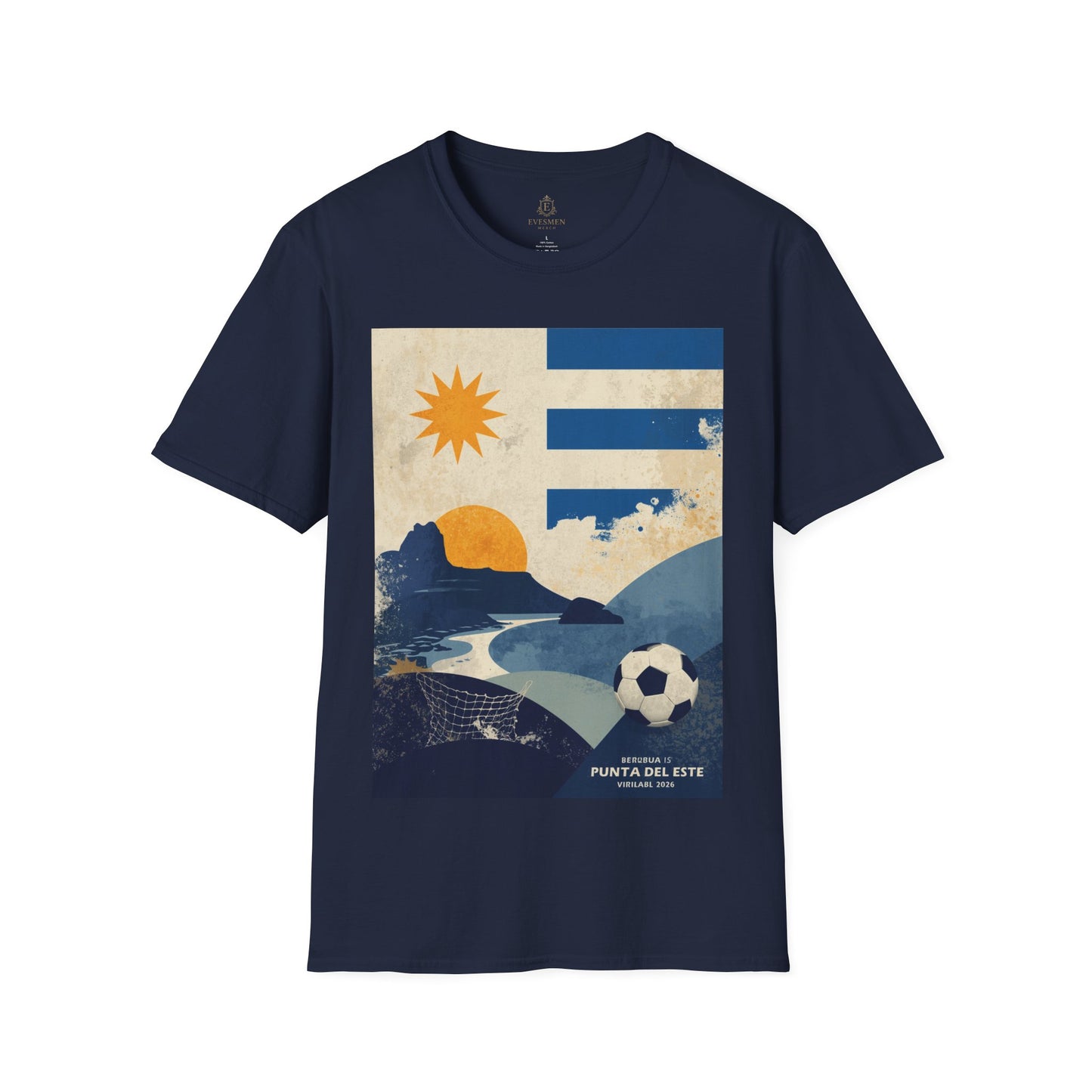 Punta del Este Vintage Uruguay Soccer Poster T-Shirt Fan Tee