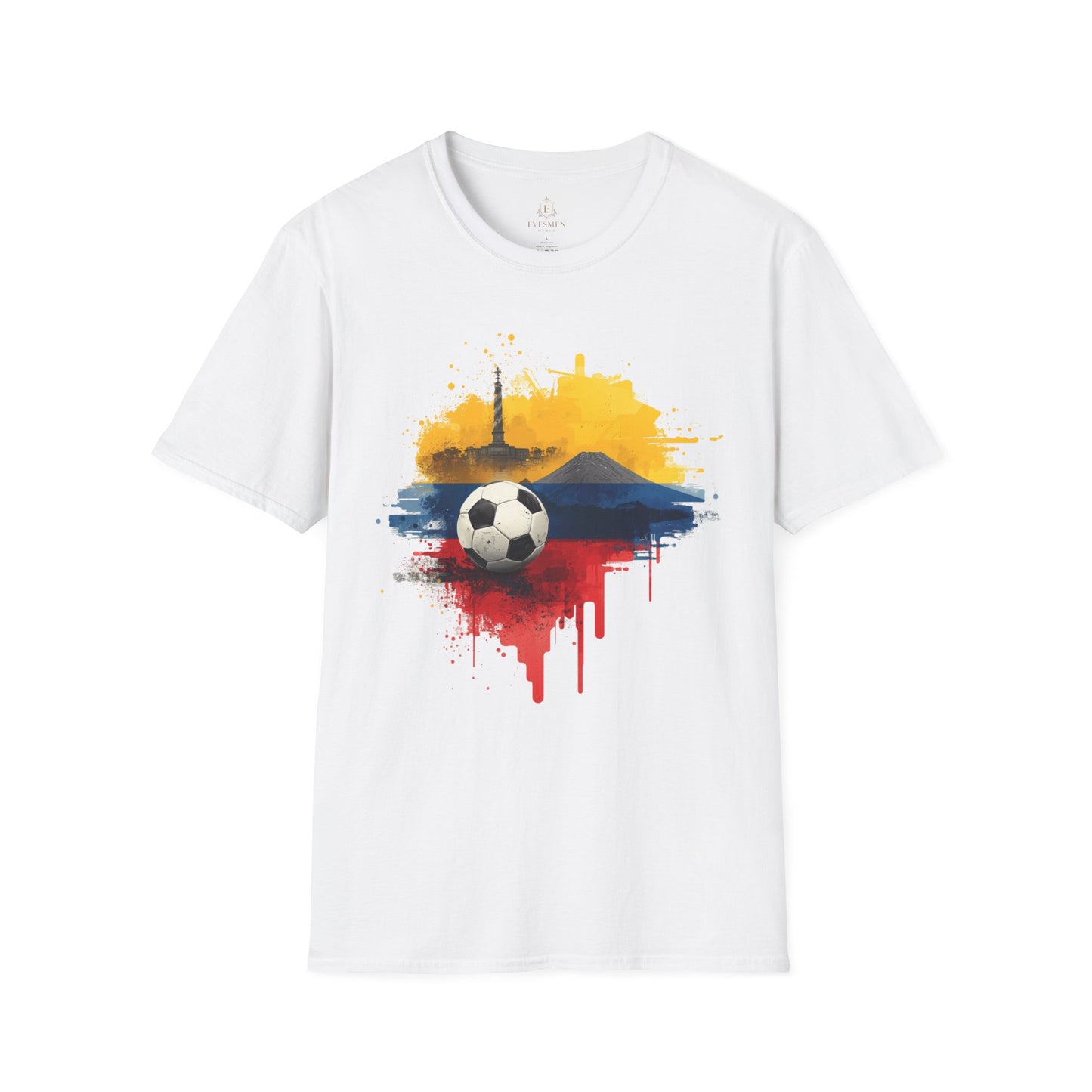 Ecuador Football Pride T-Shirt Quito’s Monument Chimborazo Art Tee