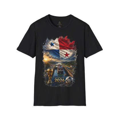 Panama Football Flag Canal Graphic T-Shirt Los Canaleros Soccer Tee