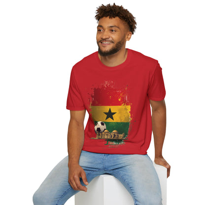 Ghana Flag Soccer T-Shirt — Vintage Football Ghana Pride Tee