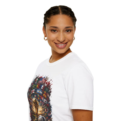 World Cup 2026 Global Flags T-Shirt Cinematic International Flags Fan Tee