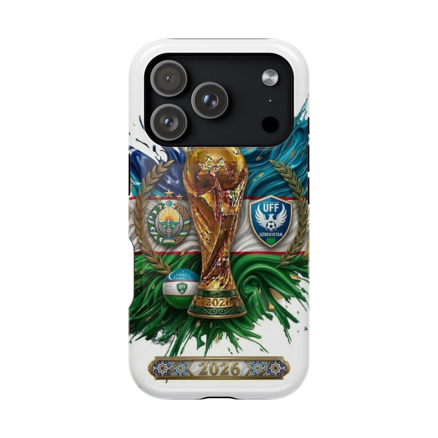 Uzbekistan 2026 Soccer Impact-Resistant Protective Phone Case