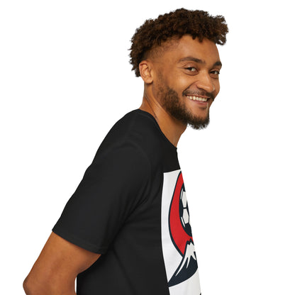 Japan Soccer T-Shirt — Mount Fuji & Pagoda Football Design Tee