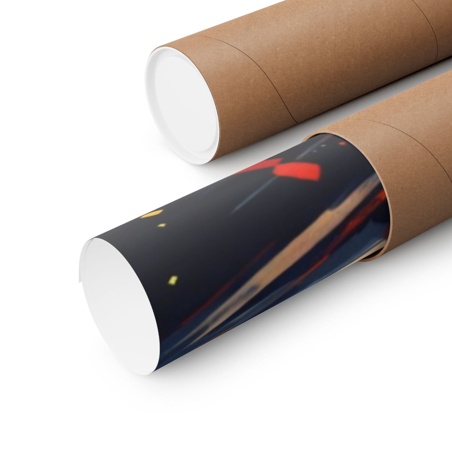 Soccer Action Matte Vertical Poster — Dynamic Two Players Dribbling Design