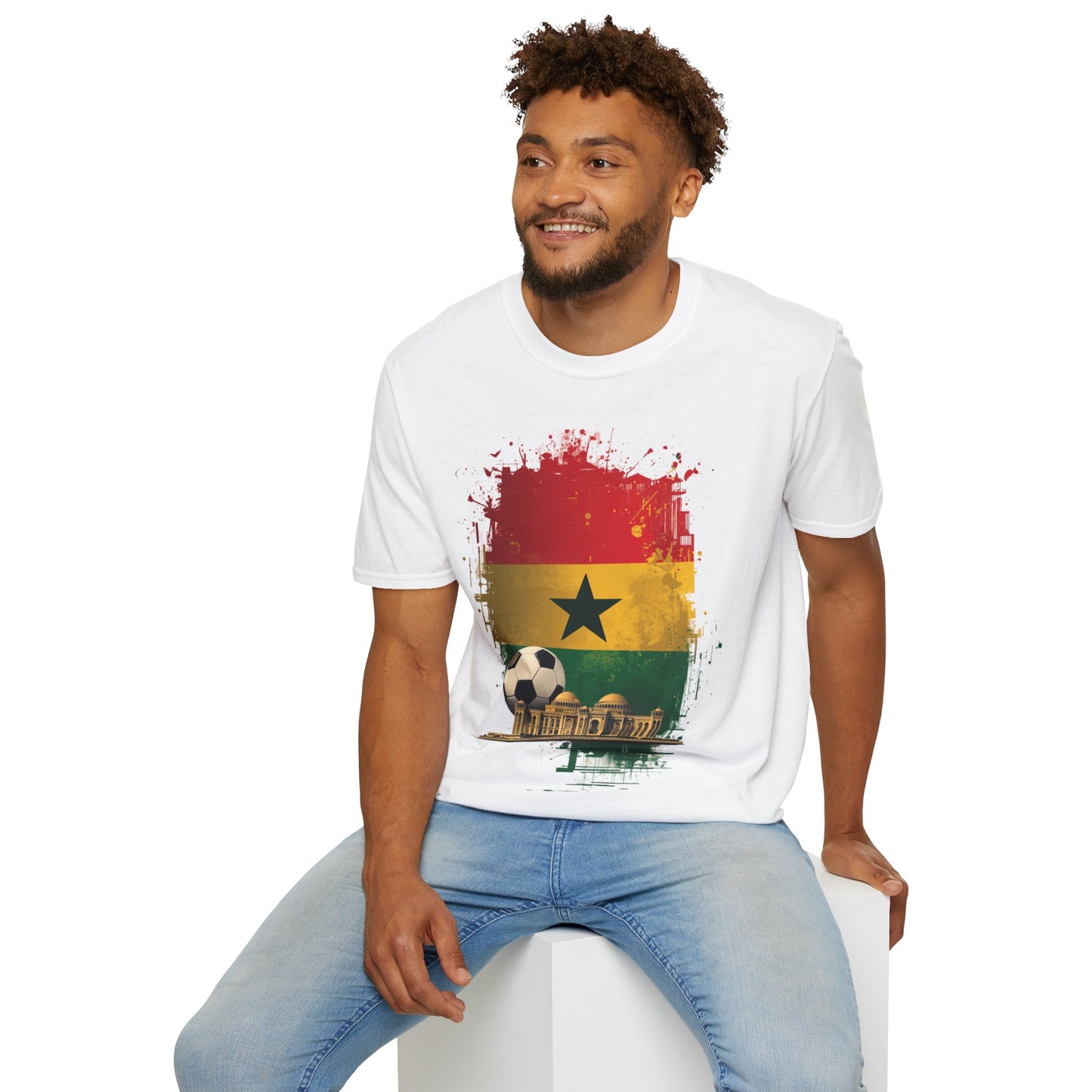 Ghana Flag Soccer T-Shirt — Vintage Football Ghana Pride Tee