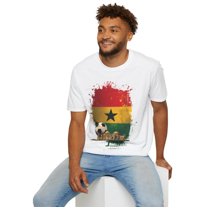 Ghana Flag Soccer T-Shirt — Vintage Football Ghana Pride Tee