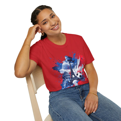 France Soccer Match Day T-Shirt — Eiffel Tower Football Graphic Tee