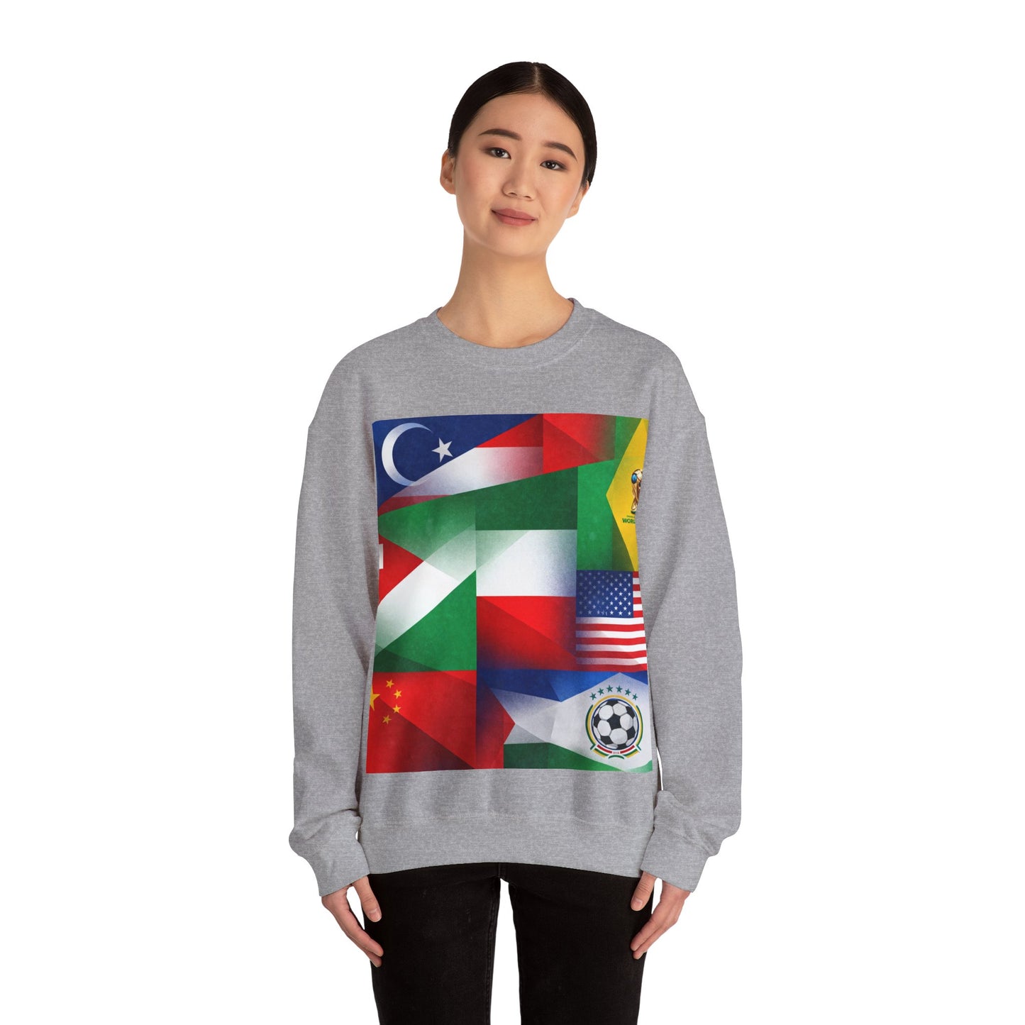 World Flags Soccer Crewneck Sweatshirt — Soccer Fan Pullover