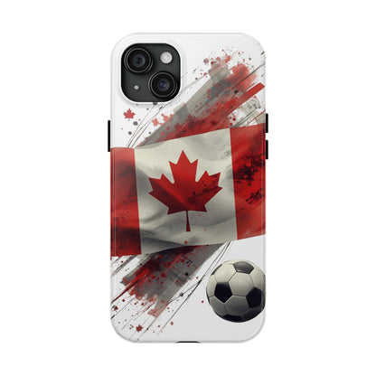 Canadian Flag with Soccer Ball Phone Protective Case Cover