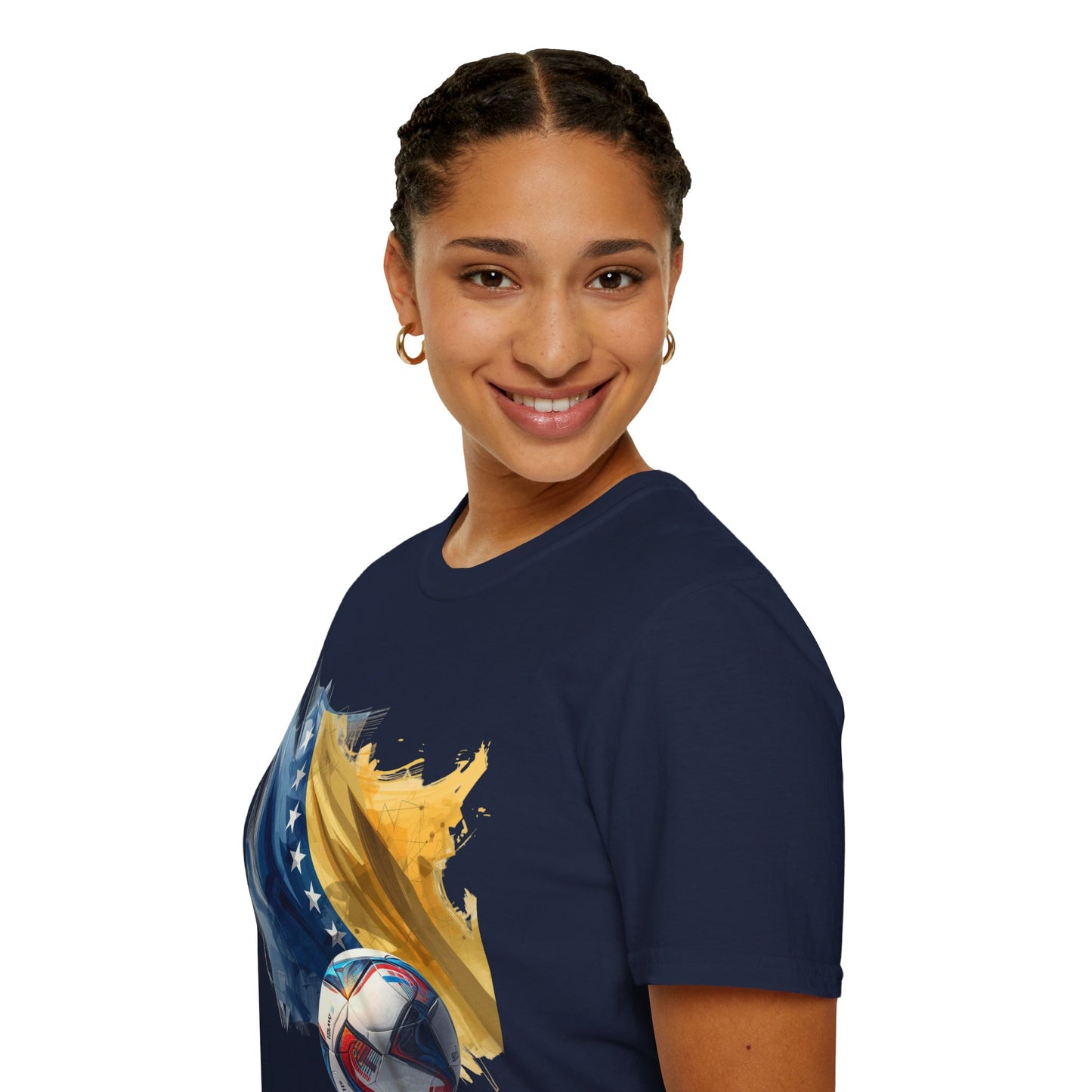 Bosnia and Herzegovina Football Flag Abstract T-Shirt Zmajevi Soccer Graphic Tee