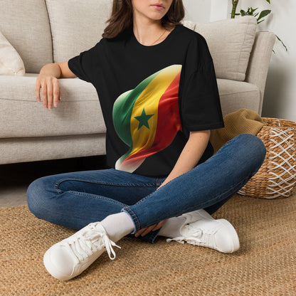 Senegal Waving Flag Soccer Tee Lions of Teranga Pan-African Football Fan T-Shirt