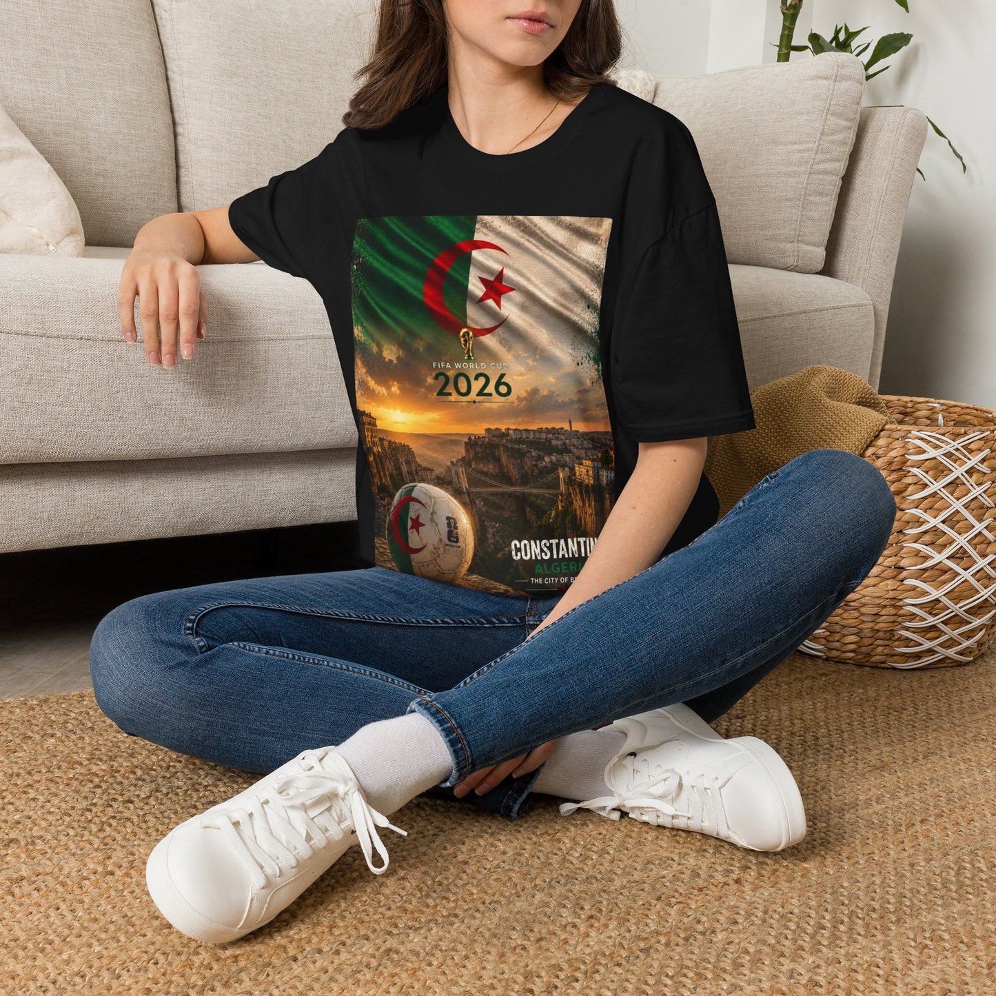 Algeria Football Flag Constantine T-Shirt Fennec Foxes Soccer City of Bridges Tee