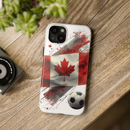 Canadian Flag with Soccer Ball Phone Protective Case Cover