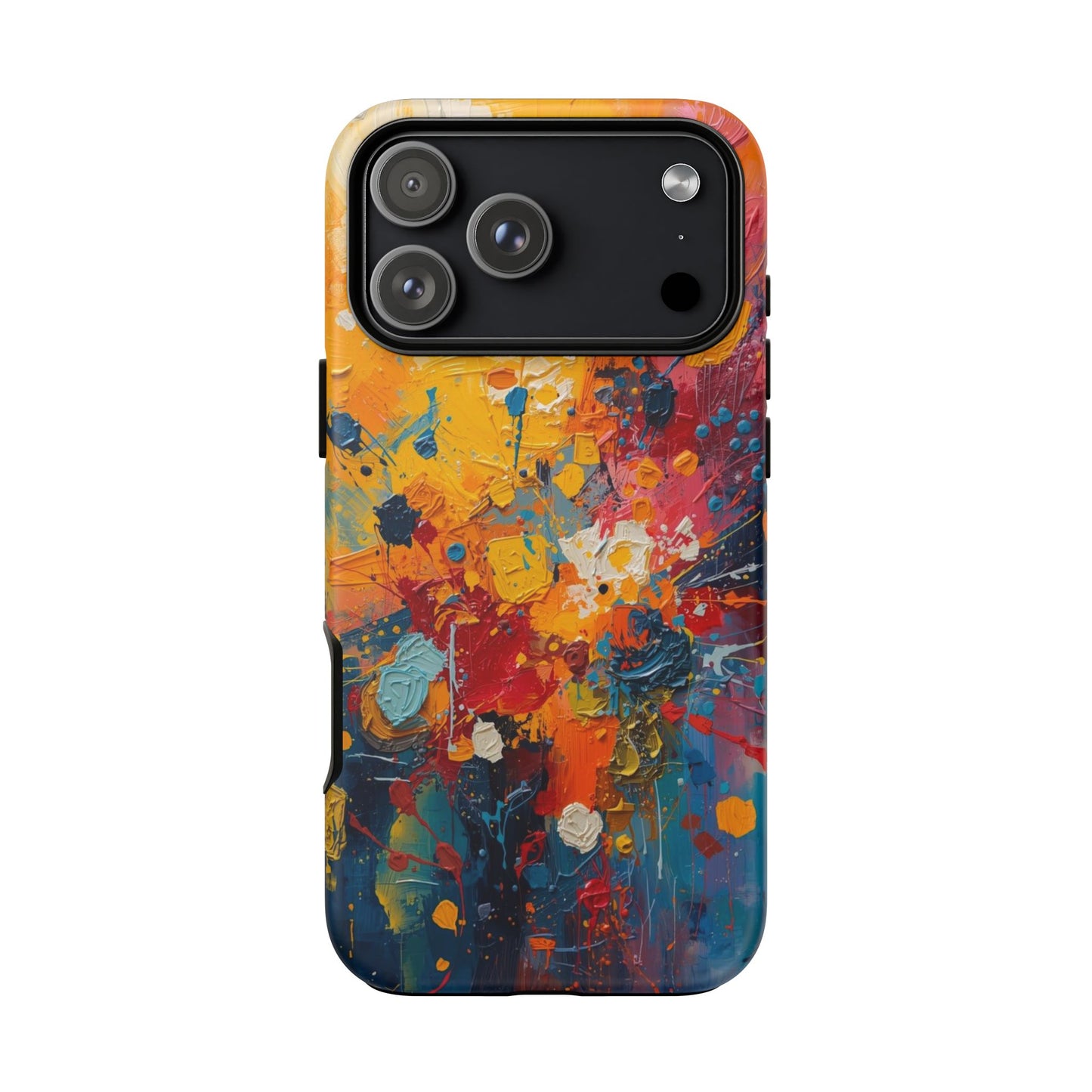 Abstract Color Splash Phone Case — Vibrant Paint Splatter Protective Cover