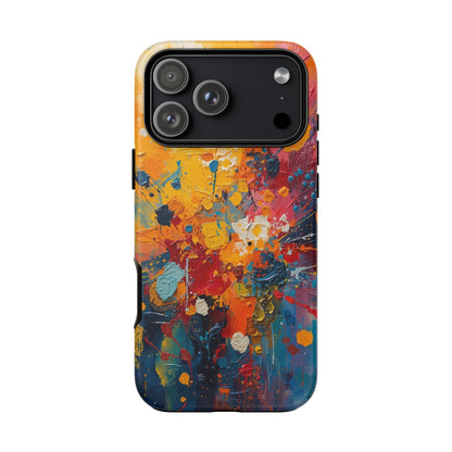 Abstract Color Splash Phone Case — Vibrant Paint Splatter Protective Cover
