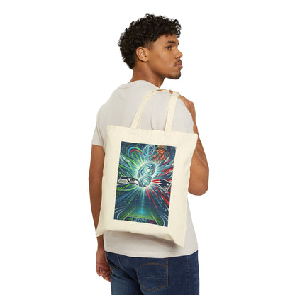 Legendary Championship Matchup Canvas Tote Bag — Cosmic Abstract Art Print