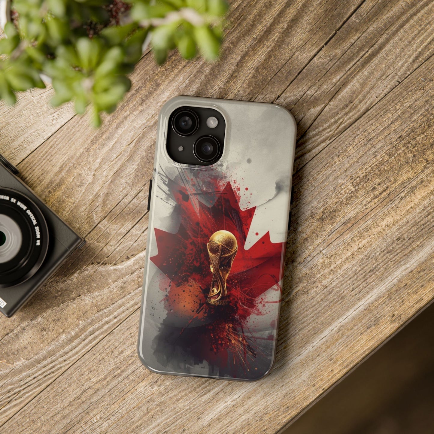 Canada Flag Soccer Fan Phone Protective Case Cover