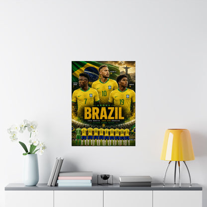 Brazil Soccer Seleção Commemorative Wall Art Poster