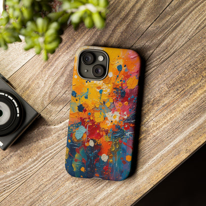 Abstract Color Splash Phone Case — Vibrant Paint Splatter Protective Cover