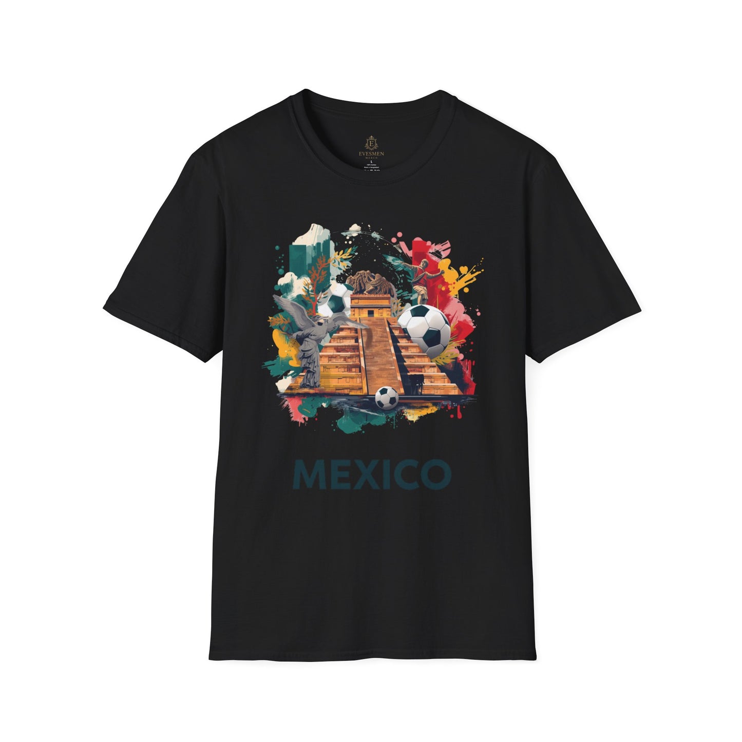 Mexico Soccer Pyramid T-Shirt — Vibrant Chichen Itza Football Tee